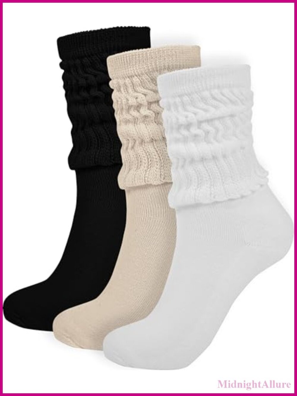 Slouch Socks Women Retro Scrunch Short Soft Polyester Spandex